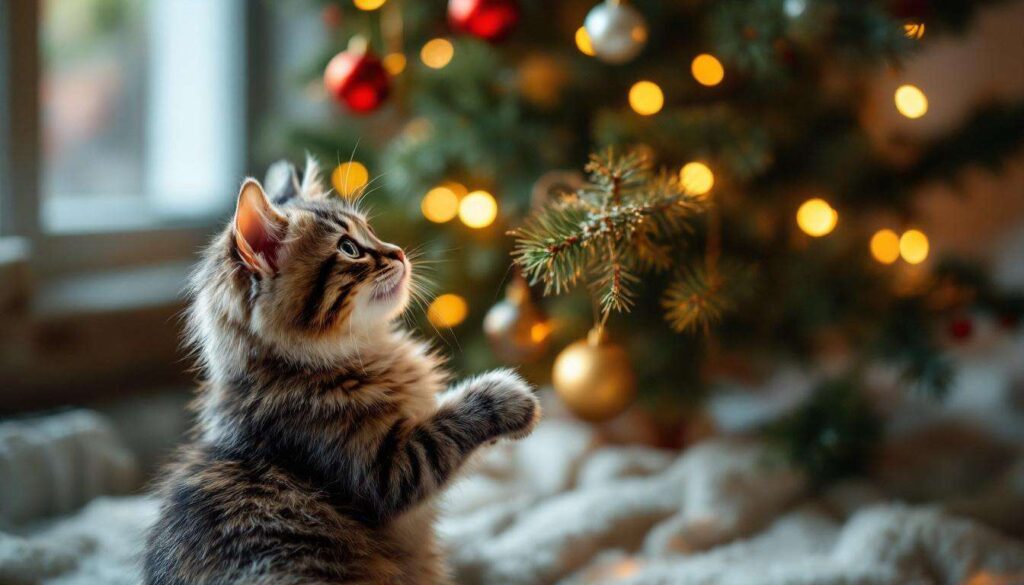 Jak koty reagują na choinkę: 7 ciekawych cech zachowania pupili