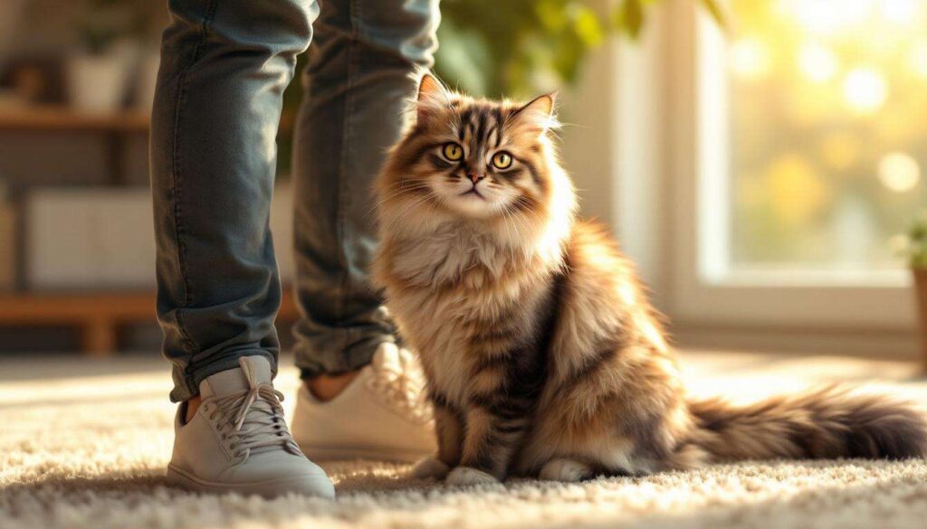 Dlaczego kot ociera się o nogi właściciela — co naprawdę oznacza ten gest