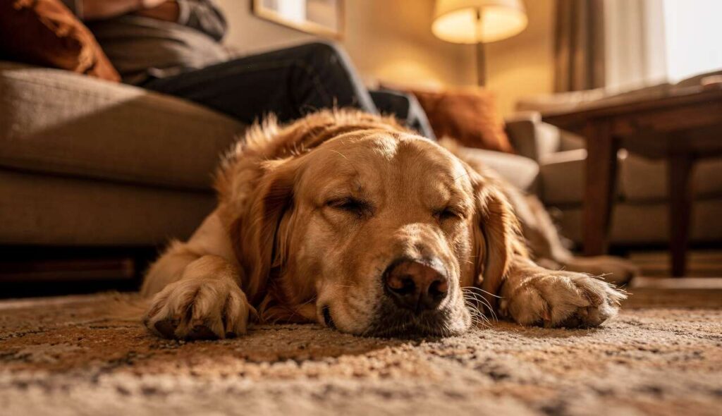 Dlaczego pies śpi u stóp właściciela